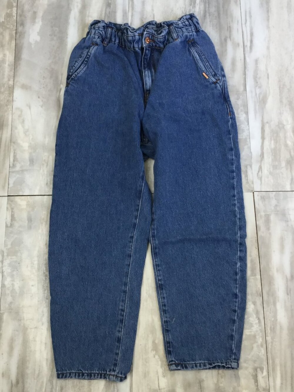 Zara Paperbag Waist Hi Rise Jean s